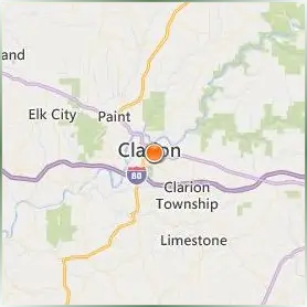 Clarion University of Pennsylvania Location Map Clarion University of Pennsylvania Location Map