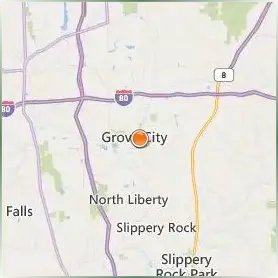 Grove City College Location Map Grove City College Location Map